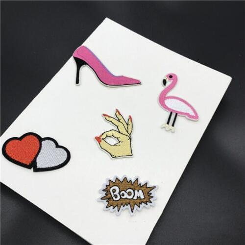 Wholesale 20pcs Embroidered Sewing On Patch Iron-On Patch Stickers For Clothes Sewing Fabric Applique Supplies YH144