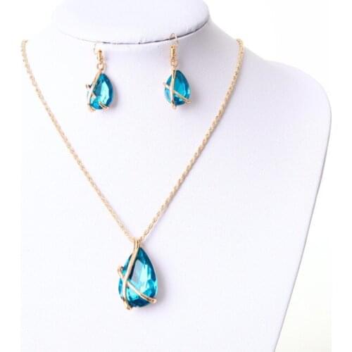 Punk 2020 New Fashion Burst Necklace Water Drops / Crystal Wedding Bride Gift Ladies Necklace Manufacturers Wholesale Sales