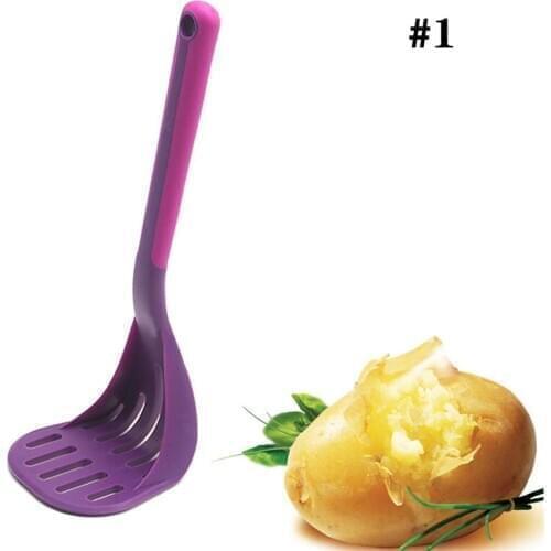 Plastic Hand Held Potato Masher For Smooth Mashed Potatoes Press Crusher Puree Juice Maker Kitchen Fruit Vegetable Tools
