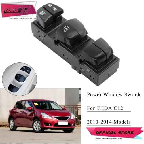 ZUK For Tiida C12 2010-2014 Power Window Sub Switch Assy OEM:25401-3DF0B Front Left Driver Side LHD Only For Nissan