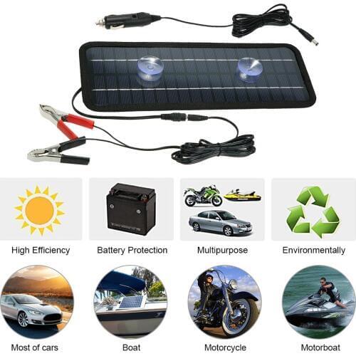Portable Solar Panel Power For Car Boat 18V 4.5W Battery Charger Backup Outdoor Charging For Car Battery Notebook Computer