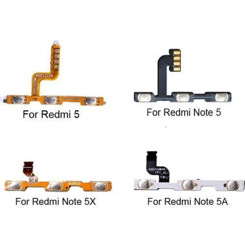 For Xiaomi Redmi 5 Note 5 Note 5X Note 5A Power Volume Side Key Button Flex Cable Switch ON OFF Flex Cable Replacement