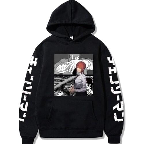 Anime Graphic Hoodie for Men Women Sportswear Makima Cosplay Adult Clothes Hot Anime Chainsaw Man Hoodie