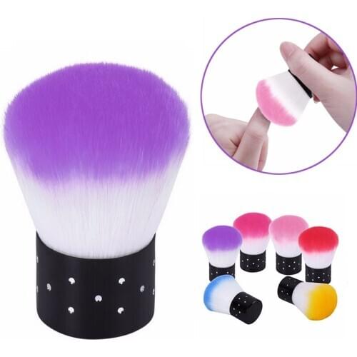 1pcs Nail Cleaning Brush Nail Power Cleaner For Acrylic & UV Gel Colorful Soft Nail Brush Dust Remover Nail Art Manicure Tools