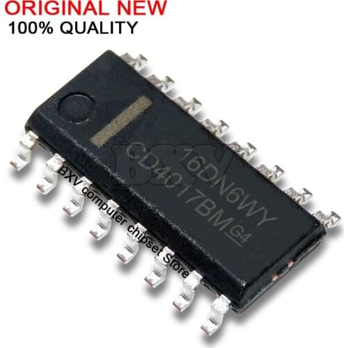 10PCS CD4017BM CD4017 Decimal Counter Patch SOP-16 HEF4017BT SMD