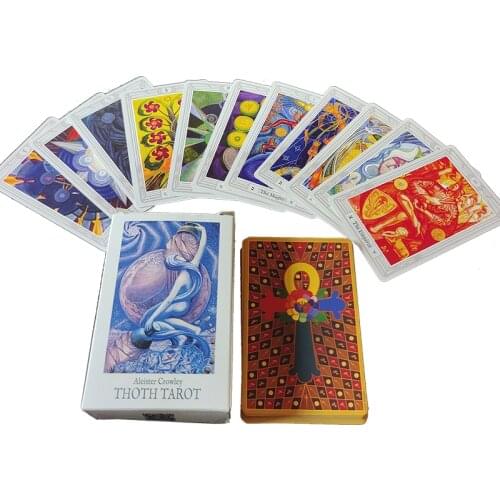 80Pcs Crowley Classic THOTH Tarot Pocket Version Board Games For Party Mysterious Divination Oracle Playing Cards