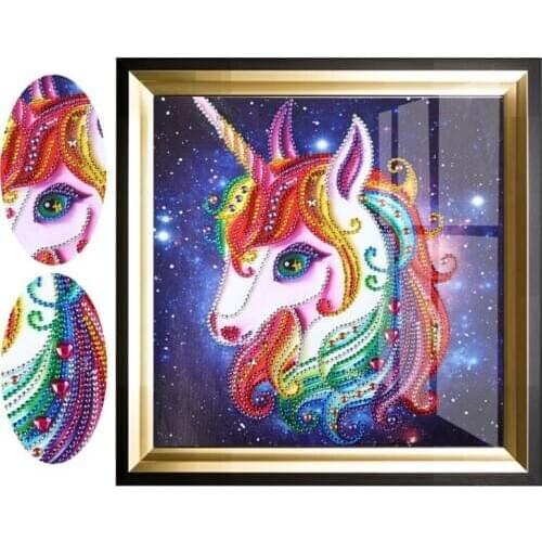 Special Shaped Diamond Embroidery Cartoon Picture Of Rhinestones 5D DIY Round Mosaic Diamond Painting Wedding Gift 25x25