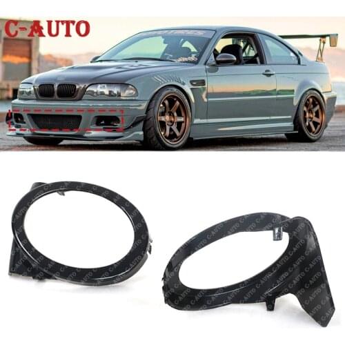 Car Fog Lights Covers Pair Black Fog Light Lamp Hoods For BMW E46 M3 2001- 2006 E39 M5 1995-2004 51112695255/51112695256