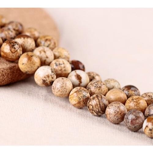 High Quality Glamour tan 4mm 6mm 8mm 10mm Natural Stone Beads For DIY bracelet necklace women&men Jewelry Loose Spacer Bead 2021