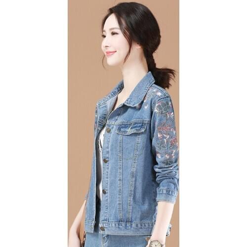 Denim Jacket Women Korean Spring Autumn Blue Jean Jacket Casual Coat Female Jacket Jeans Casacas Para Mujer D8356 KJ2569