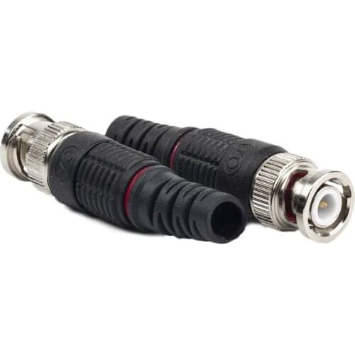 ESCAM 10pcs BNC Male Plug Pin Solderless Straight Angle Video Adapter BNC Connector for CCTV Surveillance Camera Security System