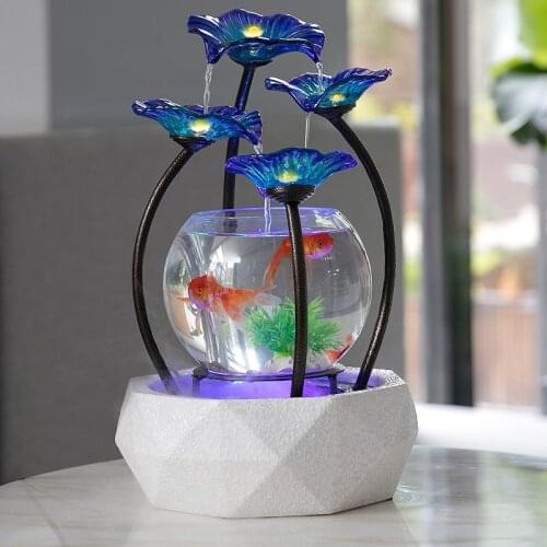 European fountain water ornaments home decoration gifts living room feng shui ball office creative desktop bonsai