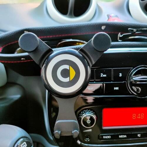 Gravity Car Phone Holder Support Smartphone Car Bracket For Smart 450 451 453 Fortwo Forfour Interior Car Charging Stand