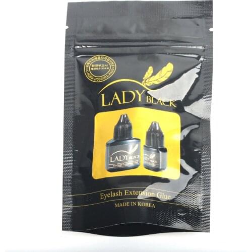 5ml Korea Lady Black Glue for Eyelash Extension Fast Drying False Eyelashes Graft Glue Lasting up to 40 days