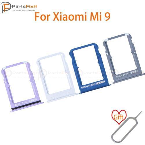 SIM Card Tray for Mi9 SIM Card Slot SIM Card Holder Card Slot Adapter for Mi 9 Replacement Parts with free Eject Pin