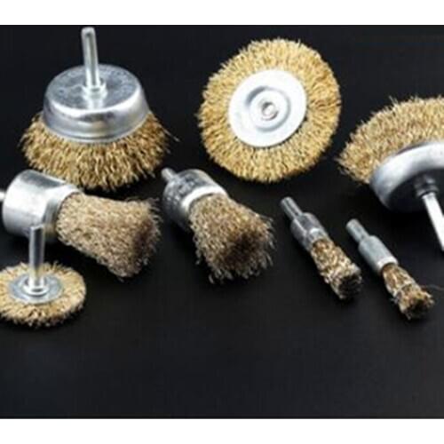 Wire brush grinding head steel wire grinding head scaling brush polishing polishing wheel electric woodworking grinding tool
