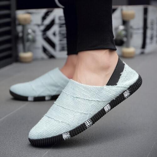 Top Sneakers Breathable Male Shoes Slip-On Fashion Sneskers New 2020 Men Casual Shoes Hemp Men Shoes NanX231