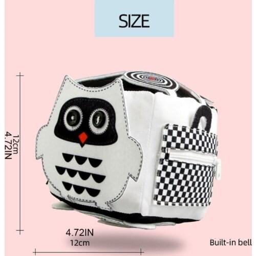 Q6PD Soft Cotton Board Game Toy for Baby Learning Crawling Creative Puzzle Toys Brain Game Interactive Busy Cube Bell Rattle