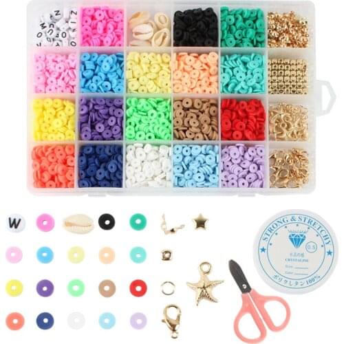 Soft 24 6 mm beads wafer box color wafer diy accessories can be customized