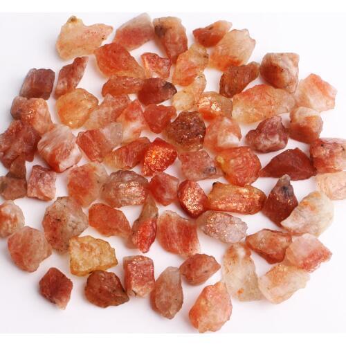 Natural Rough New Sunstone Mineral Quartz Crystal Handmade Pendant Irregular Raw Gemstone Reiki Healing Crystal DIY Jewelry