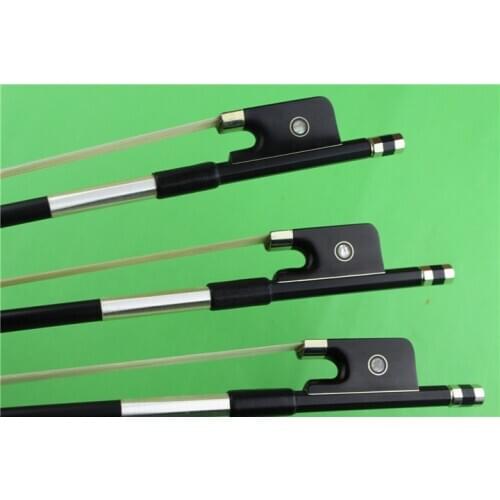 New strong black Carbon fiber cello bow 4/4 professional bow ebony frog