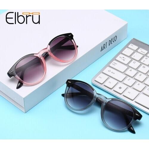 Elbru Fashion Gradual Gray Lens Reading Glasses Classic Style Presbyopic Spectacle Comfort Flat Lens Glasses Frame Men and Women