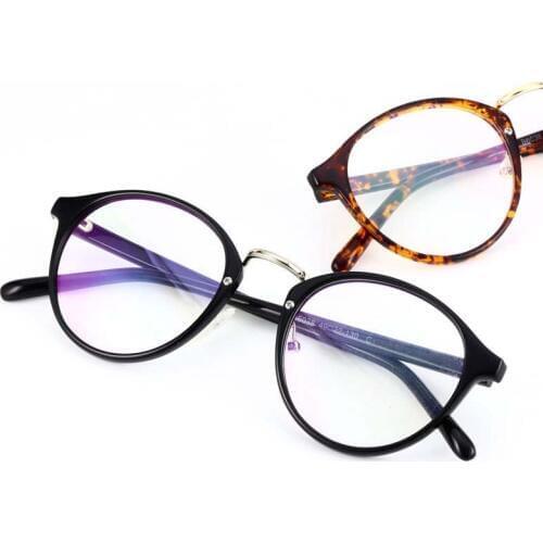 Clear frame glasses vintage optical glasses frame women men brand metal