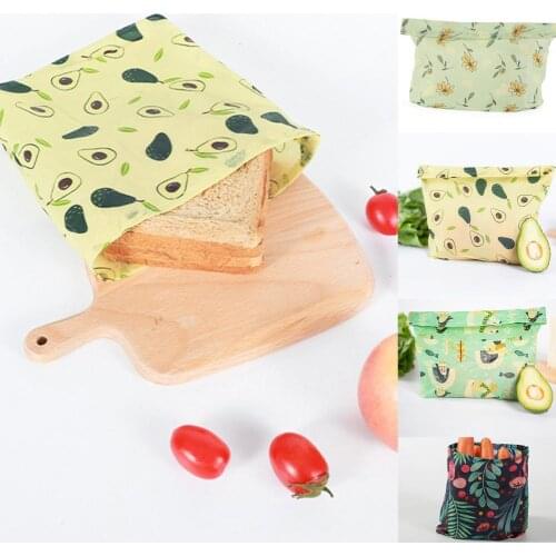 Food Preservation Bag Food Storage Package Food Bag Convenient Wax Coating Cotton Reusable Food Wrap Pouch for Home