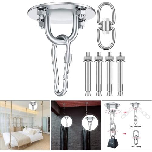 Ceiling Hook Hanging Chair 360 ° Swing Hook, Stainless Steel Bracket Ceiling Bracket Up To 500KG For Mounting Ceiling Mounting