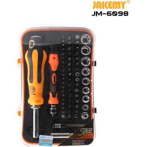JAKEMY JM-6098 66 in 1 Professional kit Multifunctional precision Repair tool CR-V Household Electronics DIY Screwdriver Set