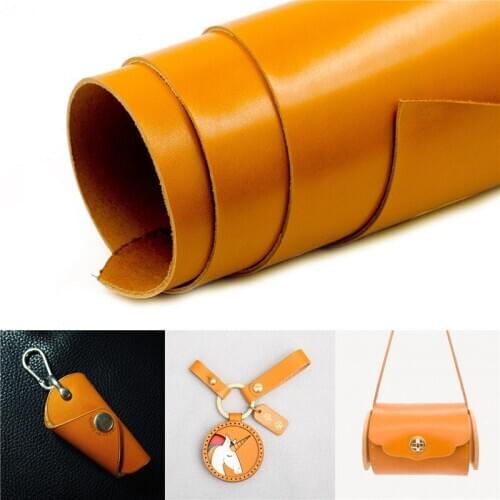 Vegetable Oil tanned leather top layer cowhide leather handmade diy vintage leather dyed beeswax color 2.0mm