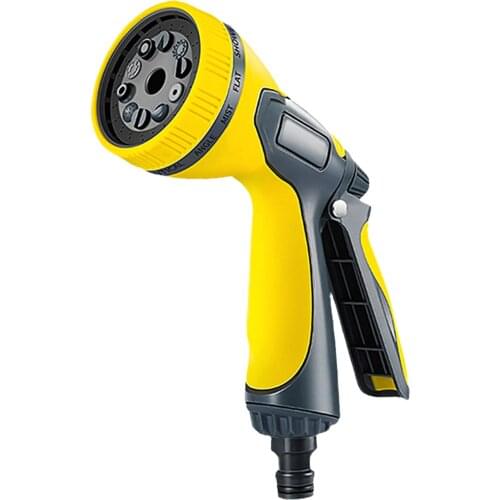 Garden Hose Nozzle 10 Water Patterns Anti-Slip for Car Wash Watering Lawn EU