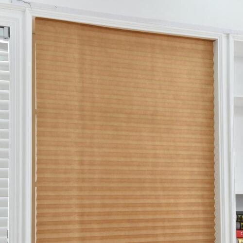 Self-Adhesive Pleated Blinds Living Room Bedroom Kitchen Balcony Blinds Half Blackout Bathroom Windows Curtains Shades Treatment