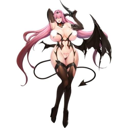 Sexy Girl Pink Hair Alice Last Origin Game Car Sticker Decal Suitcase Motorcycle Auto Notebook Vinyl Scratches Waterproof PVC KK