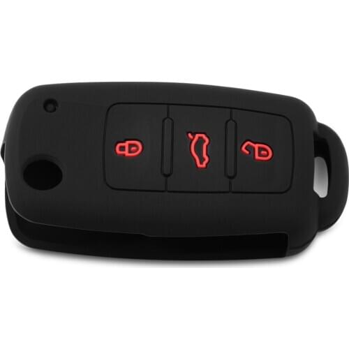 Silicone Car Key Cover Protection Case Holder For VW Golf POLO Bora For Skoda For Seat Leon Toledo Altea Ibiza Remote FOB Shell