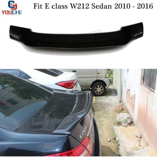 W212 Carbon Fiber Material Car Rear Wing for Mercedes W212 E Class 4-door Sedan 2010 - 2016 E200 E250 E300 E350 E500