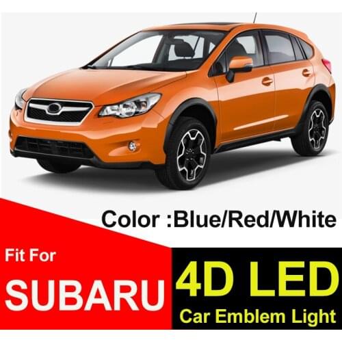 4D Light Led Lamp Boot Sticker Car Styling Trunk Emblem Badge Covers Light for FORESTER Legacy Impreza Outback Tribeca XV BRZ