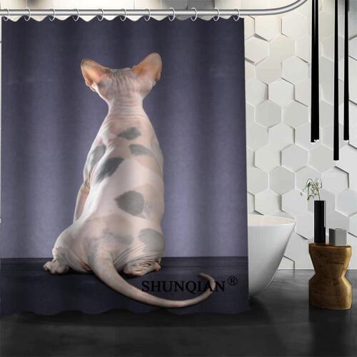 Waterproof Bathroom Curtains Modern Siamese cat Shower Curtain polyester Bath screens Customized curtain