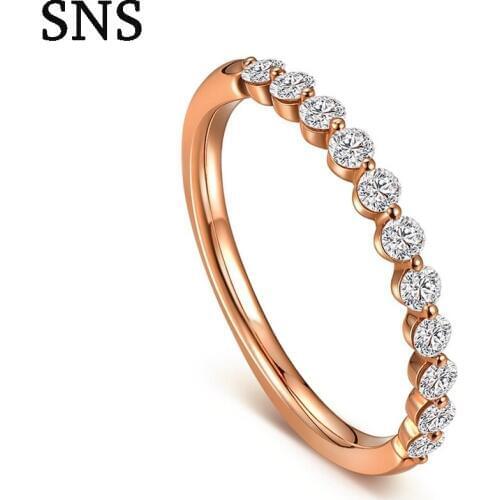 0.42ctw Diamonds Band Solid 14k Rose Gold Womens Jewelry Natural Diamond Elegant Cluster Engagement & Wedding Fine Ring Band