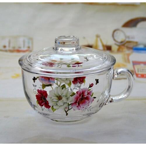 1PC 12.5x7.6cm Capacity 500ml Big belly breakfast cup milkshake cup with lid water cup juice cup withstand 120 ℃ heat