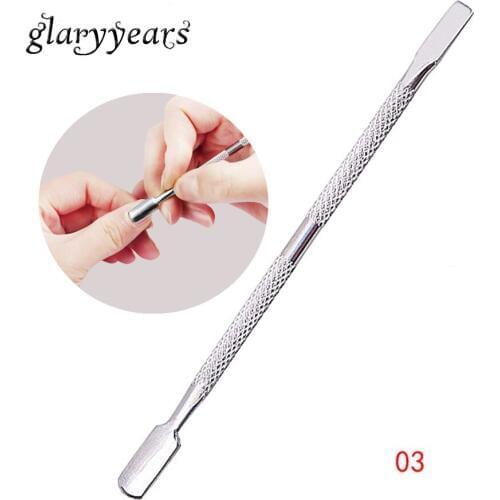 1 Piece Nail Art Cuticle Pusher Spoon Clean Leftover Repair DIY Manicures Pedicure Tool Nail Makeup Cuticle Pusher Profession 03