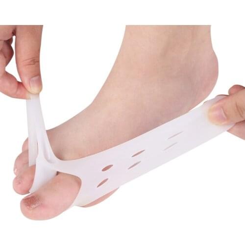 2pcs=1Pair Silicone Hallux Valgus Bursitis Thumb Foot Care Plantar Fasciitis Protector Pedicure Toe Separator Bunion Corrector