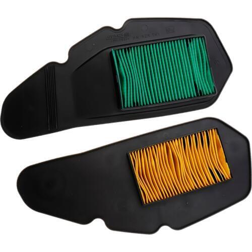 2pcs Repair Part for Honda PCX 150 Motorcycle Accessories Air Cleaner Replacement Filter Element, Yellow+Green