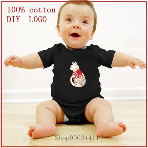 2020 Sunset Spirit cat Cotton Newborn Baby Girl Clothes Bodysuit funny Ropa bebe Baby Clothes cute clothes for toddler girls