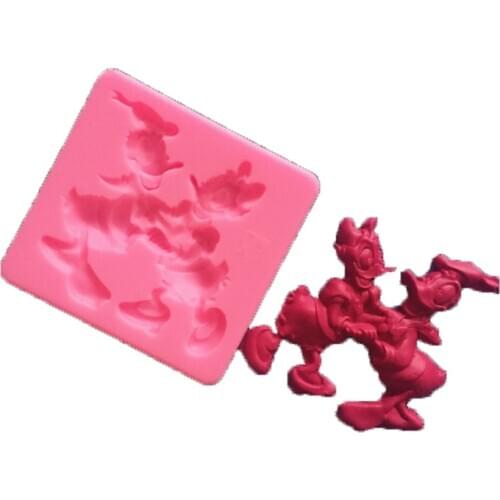 3D Chocolate Mold Donald Duck Cantoon fondant cake mold resin molds cake decorating tools kitchen baking cake tools FM1026