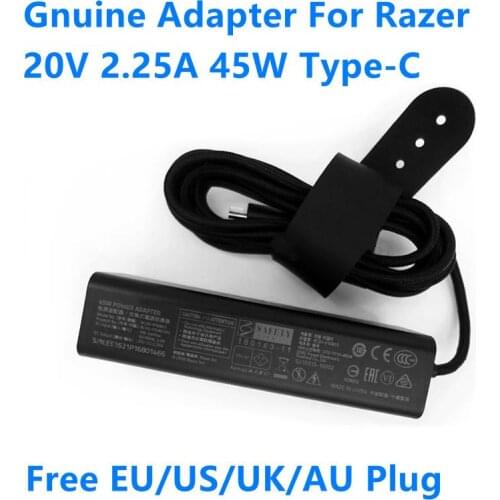 Gnuine 20V 2.25A 45W Type-C RC30-016803 RC30-01680300 AC Power Adapter For Razer Type-C Plug 45W Laptop Power Supply Charger