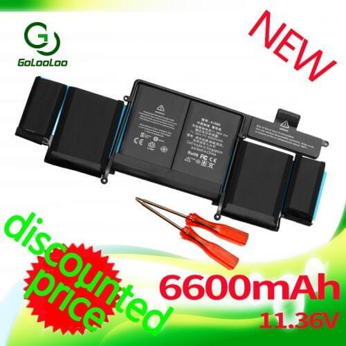 Golooloo 11.36V 6600 mAh Laptop Battery A1582 for Apple MacBook Pro 13" Retina A1502 2015 year With Tools Screwdriver Battery
