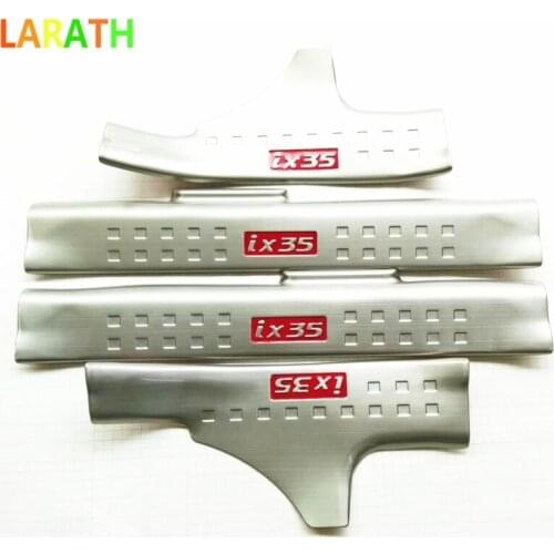 Free shipping For Hyundai ix35 2010-2017 Stainless Steel Inner Door Sill Scuff Plate Threshold Guard Pedal Protector Car-Styling