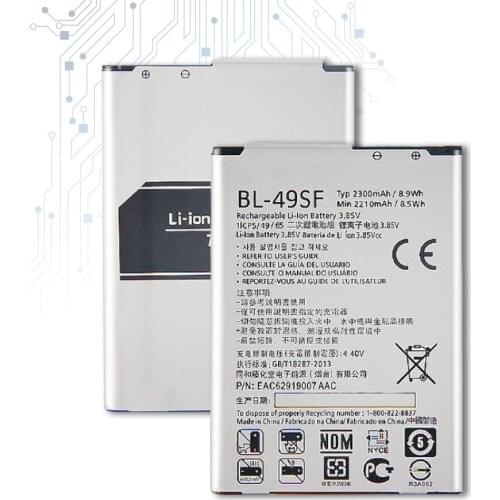 BL-49SF Replacement Battery For LG H735T H525N G4mini G4 Beat G4S h736 BL 49SF BL49SF 2300mAh with Track Code