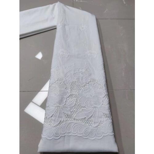 Pure White Milk Silk Lace Latest High Quality Cord Guipu Lace Fabric Nigerian Cottone Flowers Lace Embroidery For Wedding Party